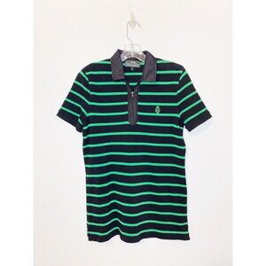 Lauren Ralph Lauren Active Black And Green Top Size Medium 1/4 Zip